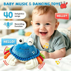 Electric Crawling Crab Toy – 40 Songs & Voice Recorder with USB Rechargeable Plush