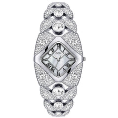 Elegant Ladies Diamond Bracelet Watch | Waterproof Fashion Quartz Clock