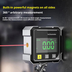 Digital Angle Finder 360° | Rechargeable Inclinometer for Woodworking