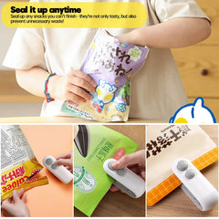 2-in-1 Handheld Heat Sealer & Cutter - Rechargeable Mini Plastic Bag Sealer