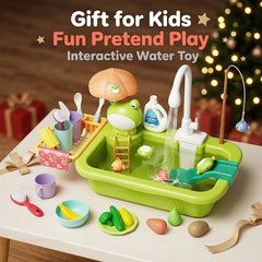 Kids Play Kitchen Sink – Electric Water Faucet Toy