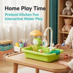 Kids Play Kitchen Sink – Electric Water Faucet Toy