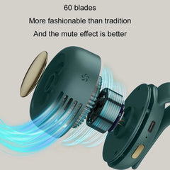 Portable Clip-on Waist Fan - Mini Bladeless Shirt Fan for Outdoor Cooling