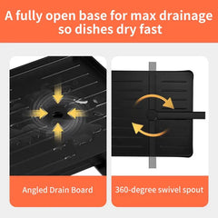 2-Tier Foldable Over-Sink Dish Drying Rack | Space Saving