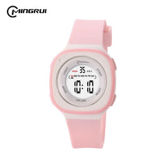 Children's Sports Watch with Alarm - Waterproof Purple Digital Wristwatch
