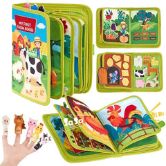 Farm Animal Felt Busy Book – Preschool Skills Toy