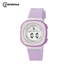Children's Sports Watch with Alarm - Waterproof Purple Digital Wristwatch