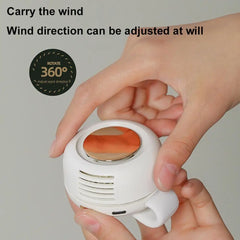 Portable Clip-on Waist Fan - Mini Bladeless Shirt Fan for Outdoor Cooling