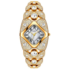 Elegant Ladies Diamond Bracelet Watch | Waterproof Fashion Quartz Clock