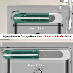 Kitchen Sink Sponge Holder – Telescopic Adjustable Rack | Space Saving