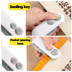 2-in-1 Handheld Heat Sealer & Cutter - Rechargeable Mini Plastic Bag Sealer