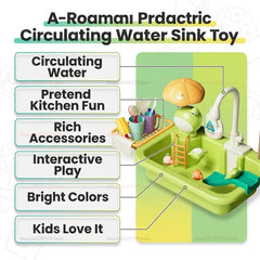 Kids Play Kitchen Sink – Electric Water Faucet Toy