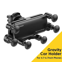 Essager Universal Gravity Car Mount - 6-Point Shockproof Air Vent Holder