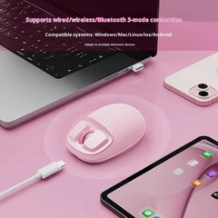 YUNZII C1 3-Mode Wireless Mouse - Lightweight Silent Bluetooth Mice