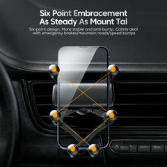 Essager Universal Gravity Car Mount - 6-Point Shockproof Air Vent Holder