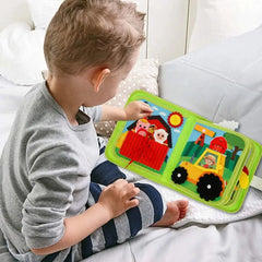 Farm Animal Felt Busy Book – Preschool Skills Toy