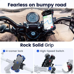 Joyroom Motorcycle Phone Mount - 360° Universal Bicycle GPS Bracket