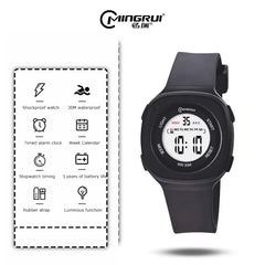 Children's Sports Watch with Alarm - Waterproof Purple Digital Wristwatch