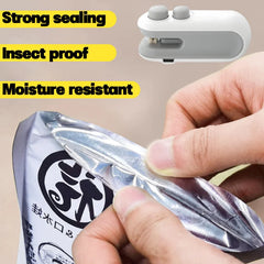 2-in-1 Handheld Heat Sealer & Cutter - Rechargeable Mini Plastic Bag Sealer
