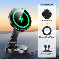 Joyroom Foldable Magnetic Car Mount - 15W Fast Wireless Charging Holder