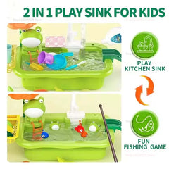 Kids Play Kitchen Sink – Electric Water Faucet Toy