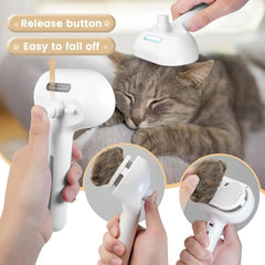 3-in-1 Dog Hair Brush Cat Hair Brush Electric Pet Cleaning Brush
