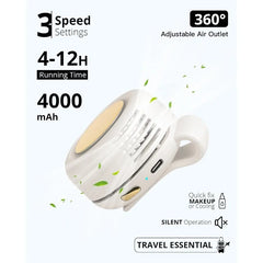 Portable Clip-on Waist Fan - Mini Bladeless Shirt Fan for Outdoor Cooling