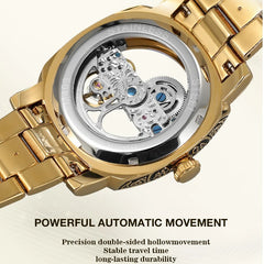 Forsining Retro Skeleton Watch | Men’s Engraved Mechanical
