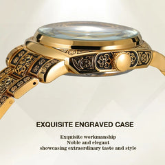Forsining Retro Skeleton Watch | Men’s Engraved Mechanical